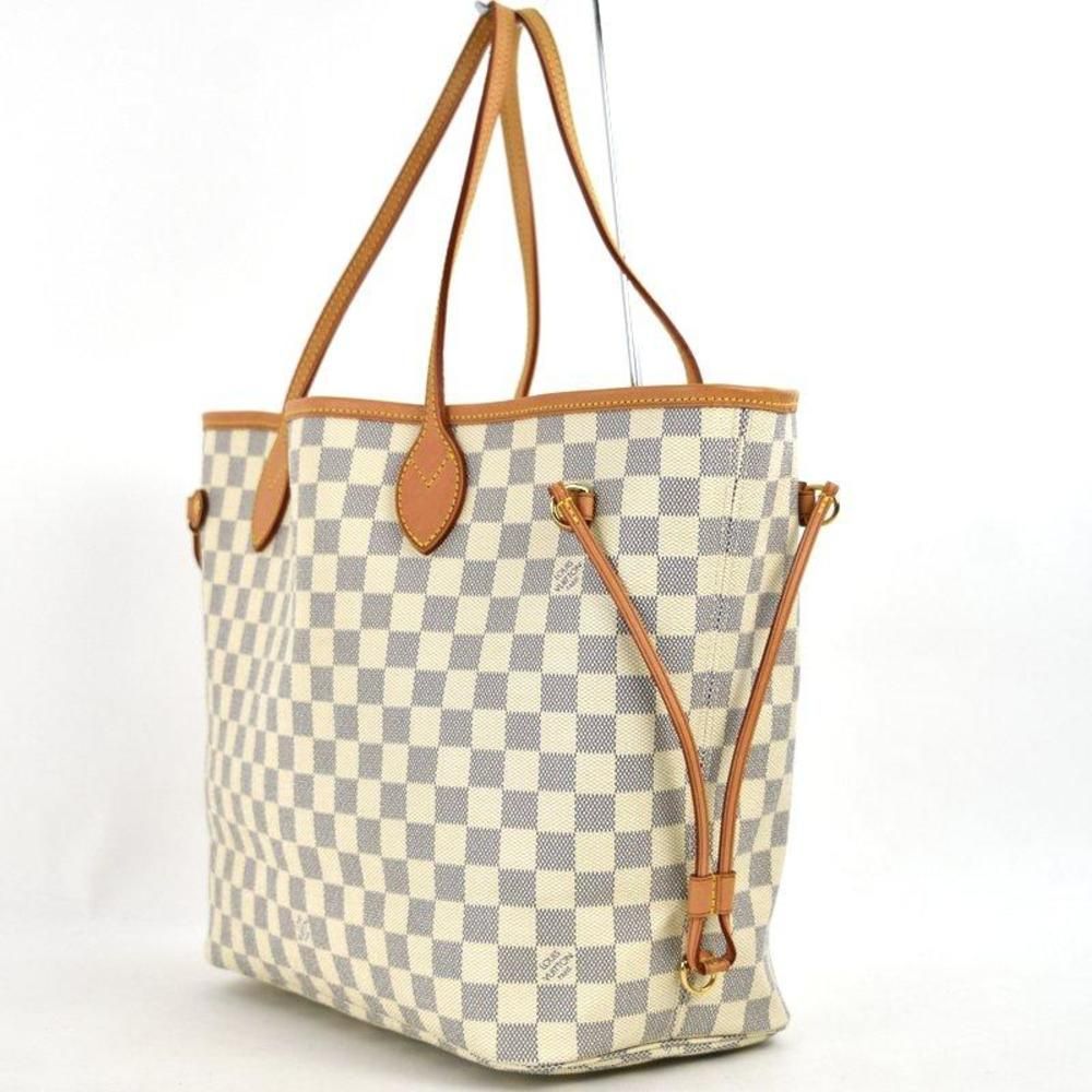 Tote Bag Damier Azur Neverfull MM Large Capacity Beige Ivory - Picture 3 of 14